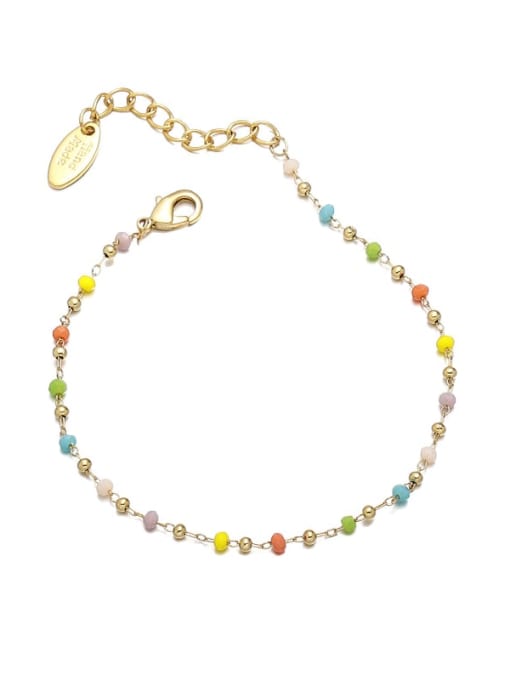 TINGS Brass MGB beads Minimalist Irregular Multi Color Bracelet and Necklace Set 4