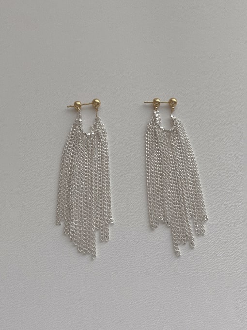 YOUH Brass Tassel Minimalist Threader Earring