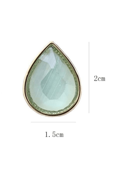 SUUTO Brass Cubic Zirconia Water Drop Vintage Stud Earring 1