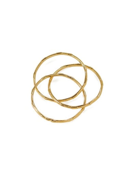ACCA Brass Hollow Round Vintage Stackable Ring 1