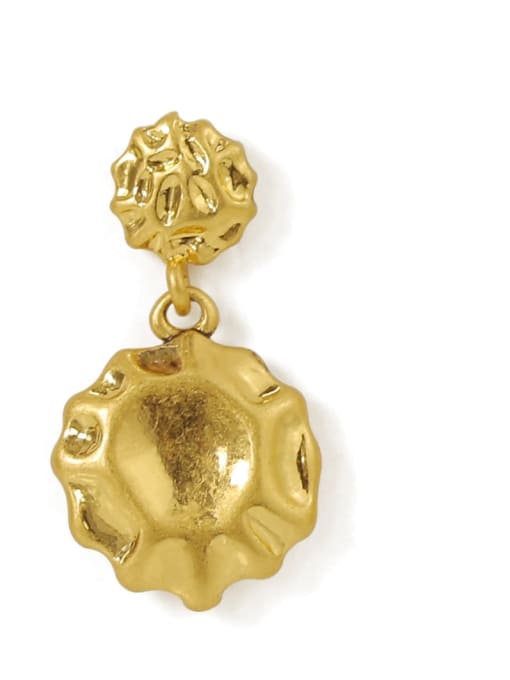 circular Brass Heart Vintage Chandelier Earring