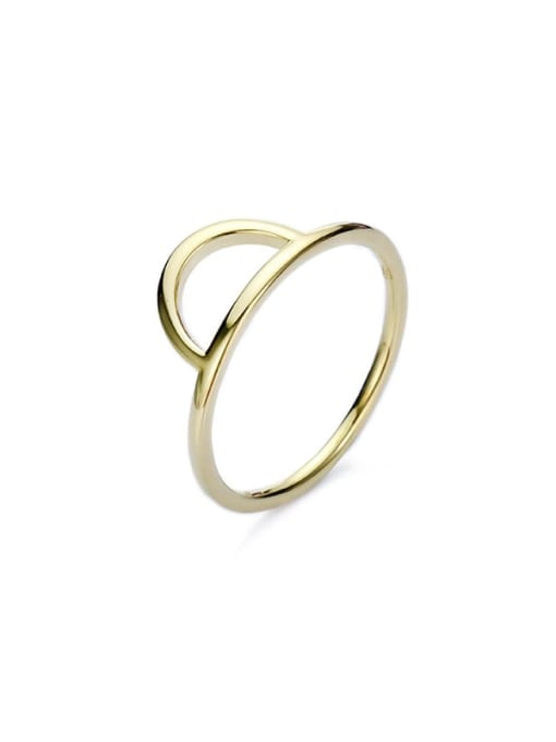 golden Stainless steel Round Minimalist Band Ring
