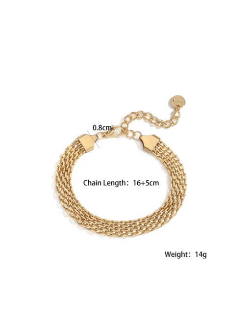 32098 Stainless steel Geometric Hip Hop Link Bracelet