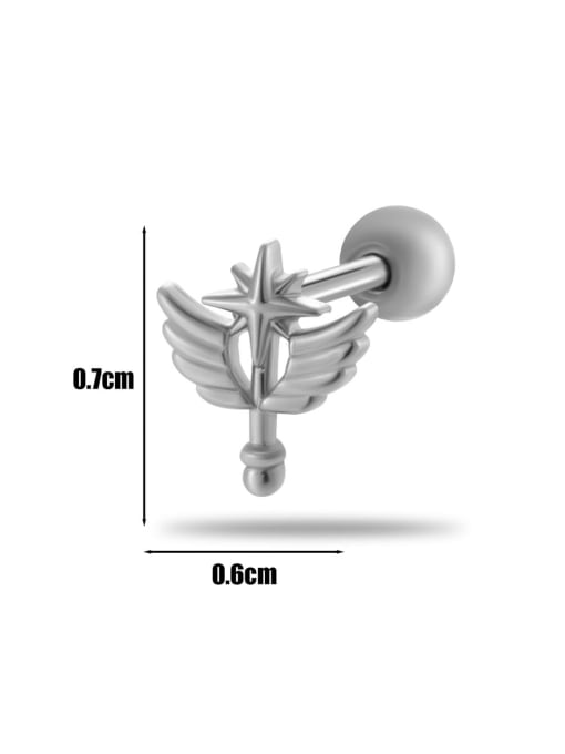 2 # Platinum--Single Brass Cubic Zirconia Bowknot Tassel Trend Single Earring