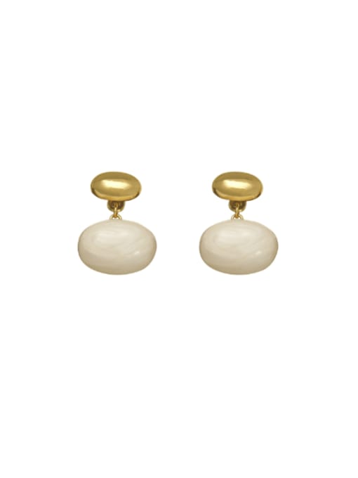 HYACINTH Brass Enamel Geometric Minimalist Drop Earring 0