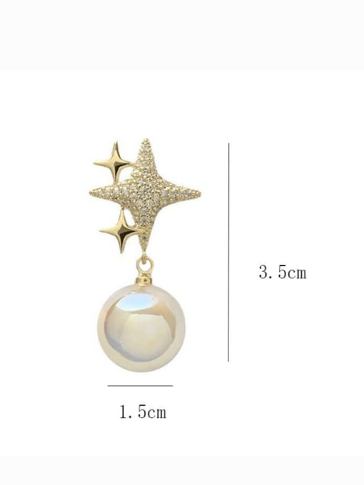 SUUTO Brass Cubic Zirconia Geometric Luxury Cluster Earring 1