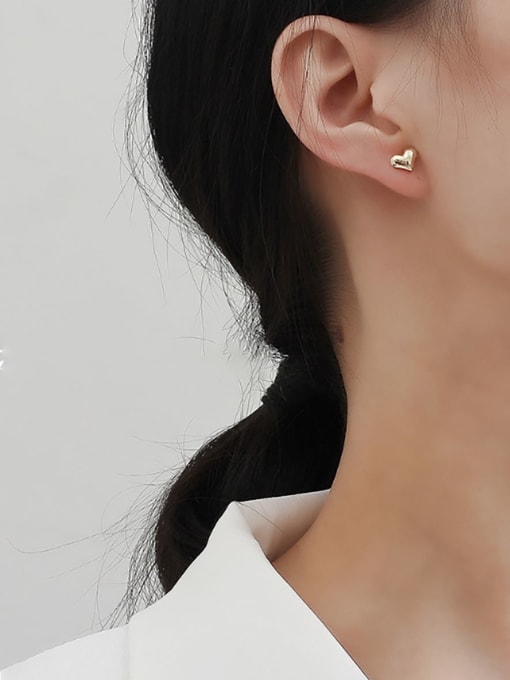 HYACINTH Copper Cubic Zirconia Geometric Dainty Stud Trend Korean Fashion Earring 2
