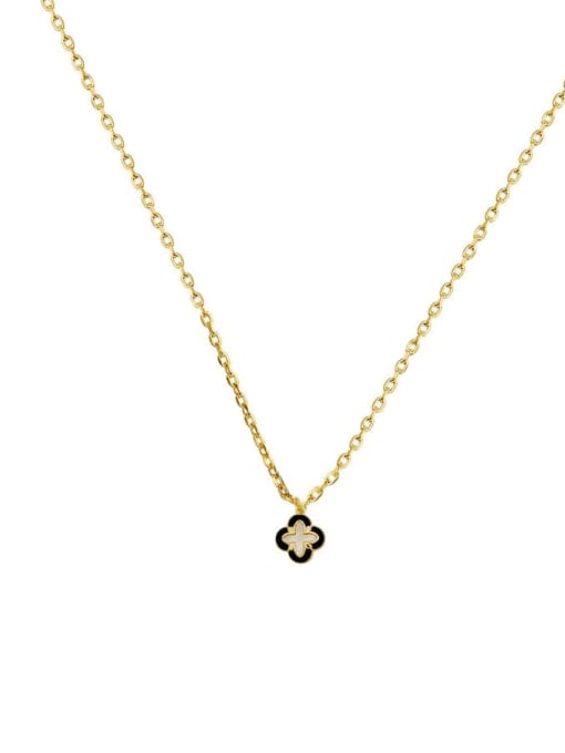 HYACINTH Brass Enamel Geometric Minimalist Trend Korean Fashion Necklace 0