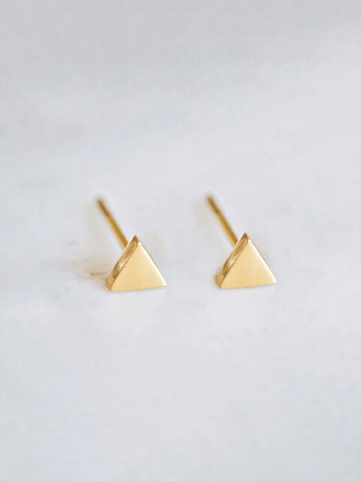 golden Stainless steel Triangle Minimalist Stud Earring
