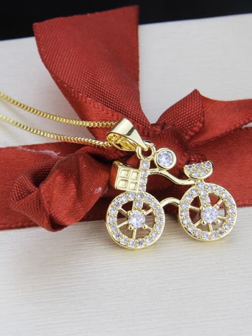gold-plated Brass Cubic Zirconia Irregular Dainty Necklace