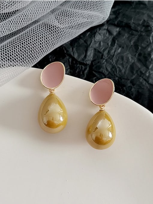 HYACINTH Copper Imitation Pearl Water Drop Minimalist Drop Trend Korean Fashion Earring 3