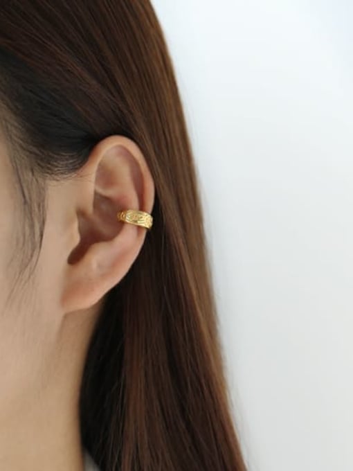 ACCA Brass Geometric Flower Minimalist Single Earring  (Single) 1
