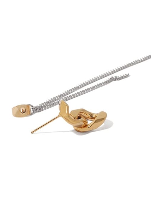 ACCA Brass geometry  Tassel Vintage Threader Earring 3
