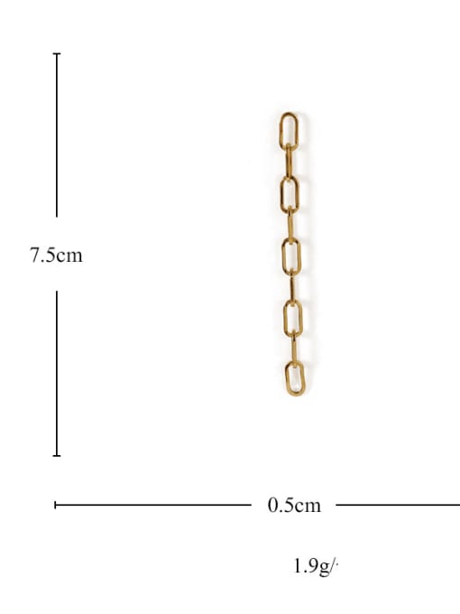 ACCA Brass Hollow Geometric Chain Vintage Drop Earring 2