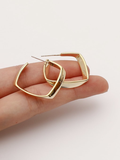 HYACINTH Brass Geometric Minimalist Stud Trend Korean Fashion Earring 1