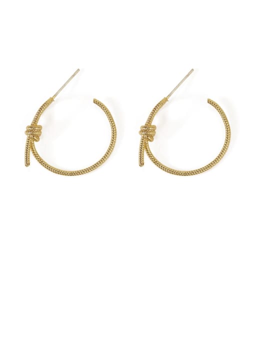 ACCA Brass Geometric Vintage Hoop Earring
