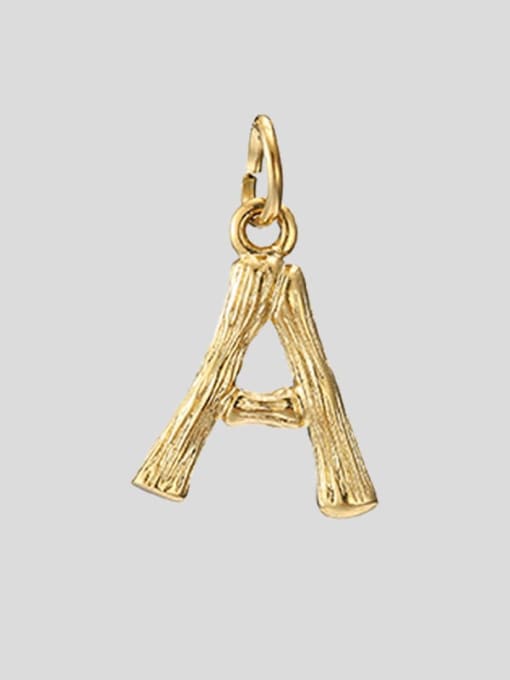 A 14K Gold Titanium 26 Letter Minimalist Initials Necklace