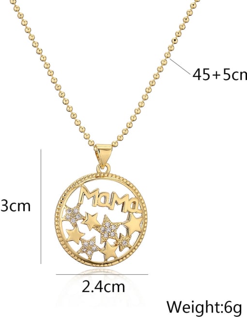 AOG Brass Cubic Zirconia Letter Minimalist Necklace 3
