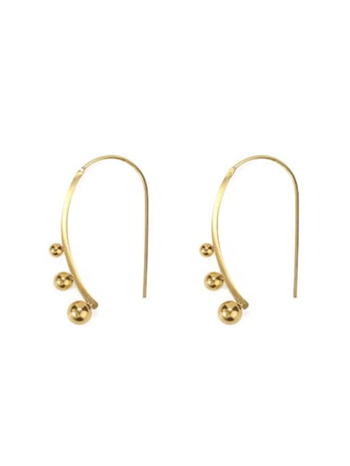 (pre sale) gold Titanium Bead Ball Minimalist Hook Earring