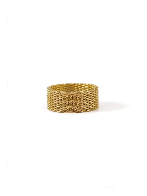 ACCA Brass Geometric Vintage Band Ring 2