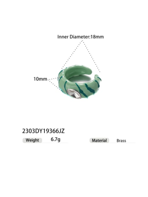 Watermelon Ring Alloy Enamel Multi Color Evil Eye Minimalist Band Ring