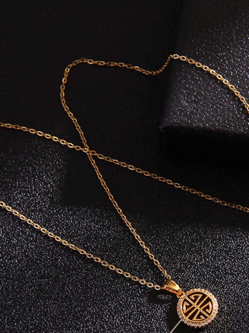 A201 Copper Cubic Zirconia Water Drop Trend  House Bag Pendant Necklace