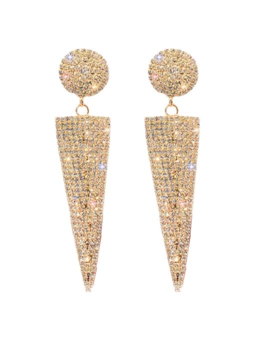 Papara Alloy Cubic Zirconia Triangle Statement Chandelier Earring