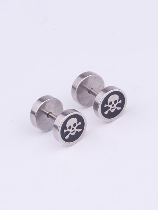 12# Steel Color Stainless steel Bell Minimalist Stud Earring