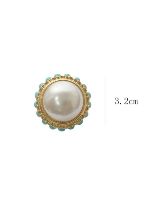 SUUTO Zinc Alloy Imitation Pearl Geometric Vintage Stud Earring 1