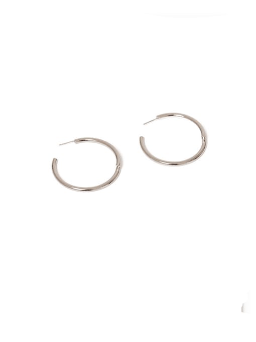 ACCA Brass Smooth Geometric Minimalist Hoop Earring 3