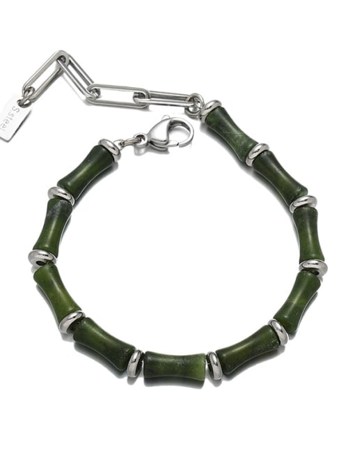 (Delivery needs to wait) Bracelet Brass Natural Stone Geometric Hip Hop Necklace