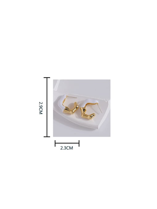 HYACINTH Brass Enamel Geometric Trend Stud Earring 2