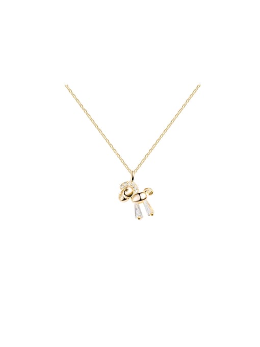 YOUH Brass Cubic Zirconia Horse Dainty Necklace 0