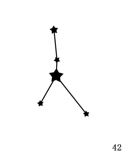 Golden XZ 42 cancer Stainless steel Constellation Minimalist  Geometric  Pendant Necklace