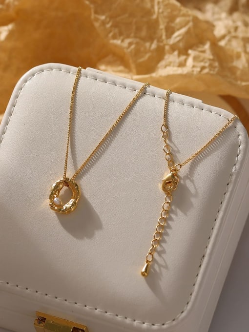 18K gold Brass Geometric Minimalist Necklace