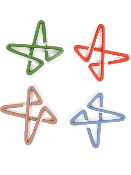 Five Color Alloy Enamel Star Cute Stud Earring 3