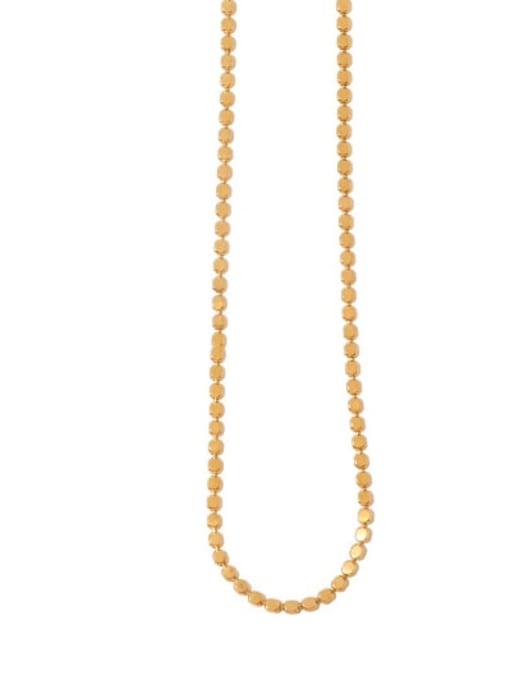 golden 31.5cm+6.5cm Brass Geometric Minimalist Necklace