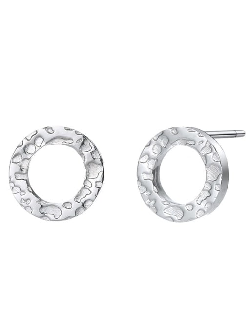 Desoto Stainless steel Round Minimalist Stud Earring 2