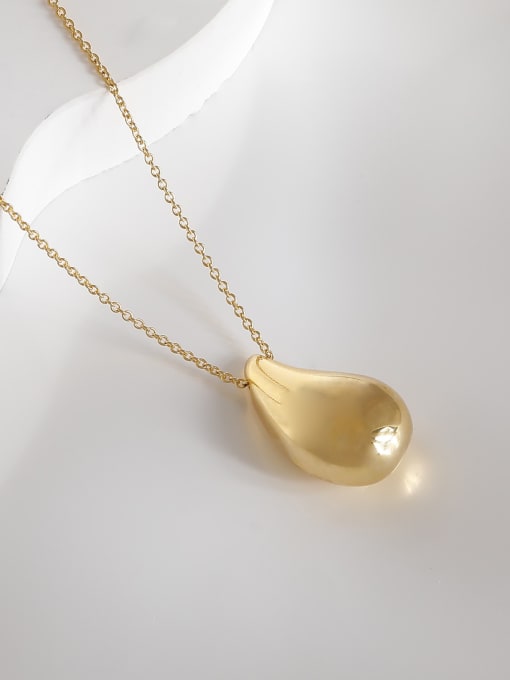 HYACINTH Brass Water Drop Minimalist Necklace