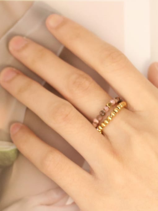 ACCA Brass Bead Round Vintage Band Ring 3