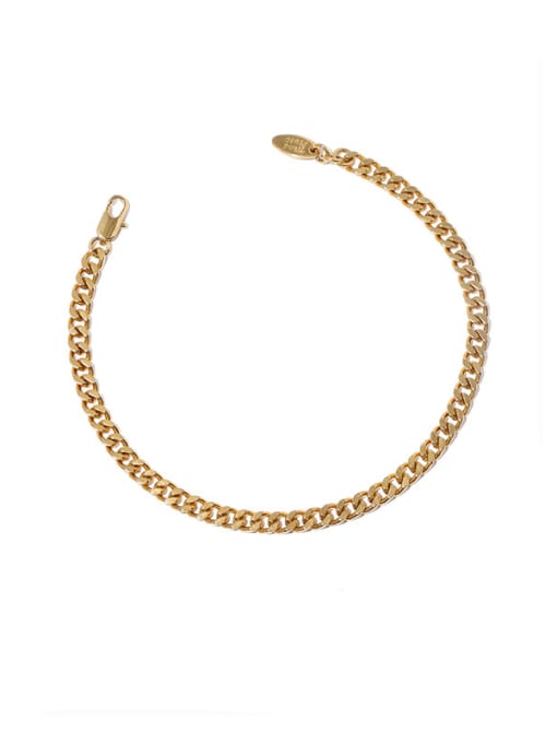 Paragraph 6 Brass Geometric Vintage  Multilayer Chain Anklet