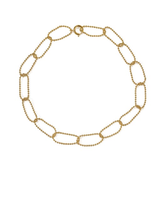 Necklace Brass  Hollow Geometric Chain Minimalist Necklace