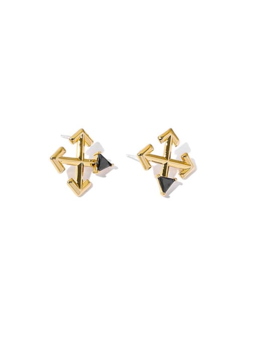 ACCA Brass Triangle Minimalist Stud Earring 0