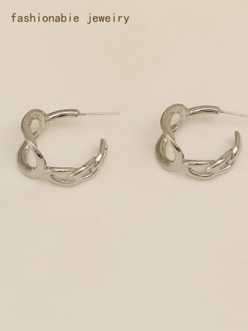 HYACINTH Brass Geometric Minimalist Stud Trend Korean Fashion Earring 3