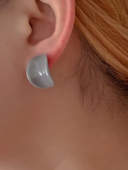 YOUH Zinc Alloy Resin Irregular Minimalist Stud Earring 3
