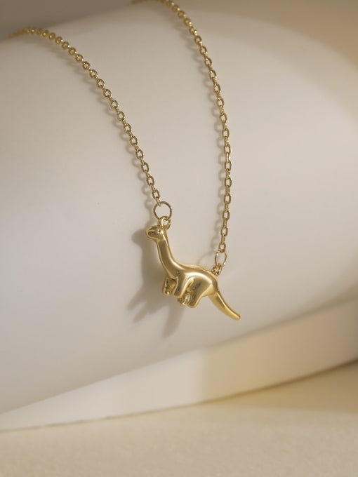 HYACINTH Brass Dragon Minimalist Necklace 1