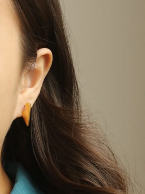 ACCA Titanium Heart Minimalist Stud Earring 1