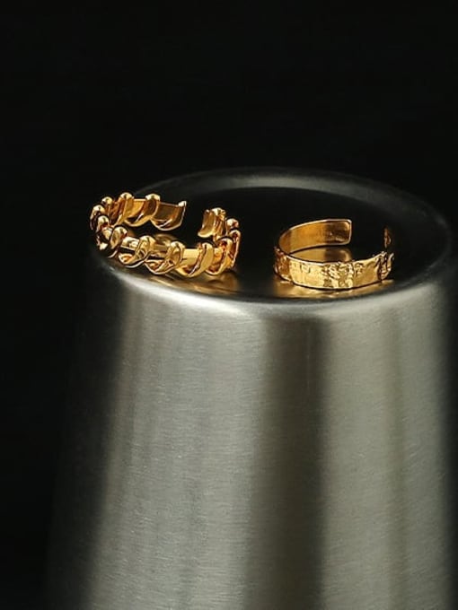 ACCA Brass Geometric Minimalist Band Ring 2