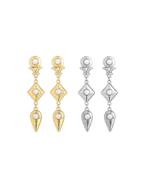 Five Color Brass Tassel Minimalist Drop Earring