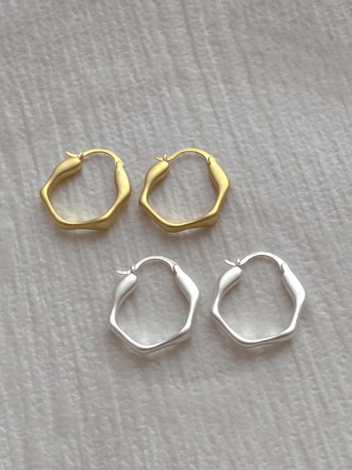 ZRUI Brass Geometric Minimalist Hoop Earring